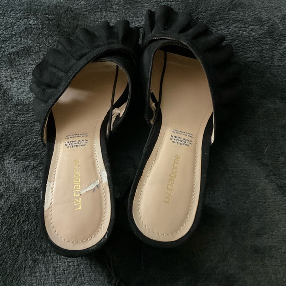 Liz Claiborne Fringe Mules/Heels - Picture 4 of 12